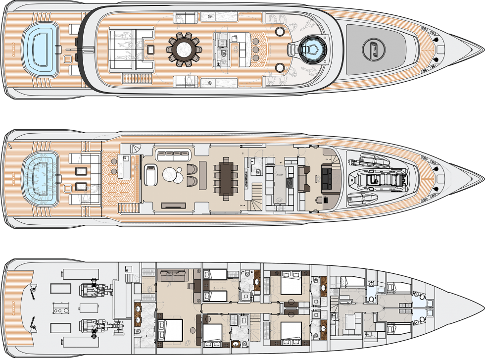motor yacht home floor plan